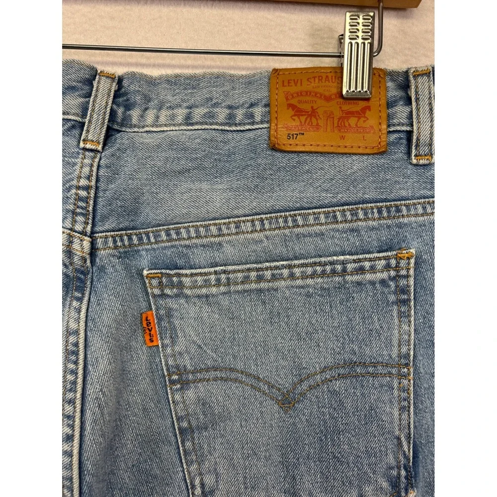 Western Americana Levi's Mens W29 Light Blue 517 Orange Tab Bootcut Jeans